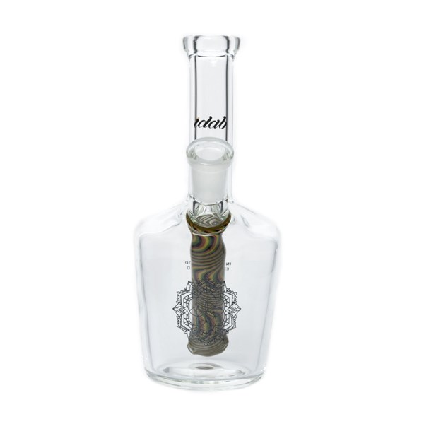 iDab Glass Small Worked Stem Bottle Rig (10mm Female Joint) - Rasta