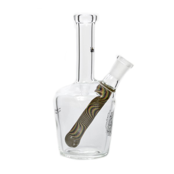 iDab Glass Small Worked Stem Bottle Rig (10mm Female Joint) - Rasta