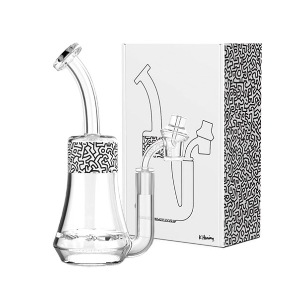 Keith Haring Glass Concentrate Rig - Black & White