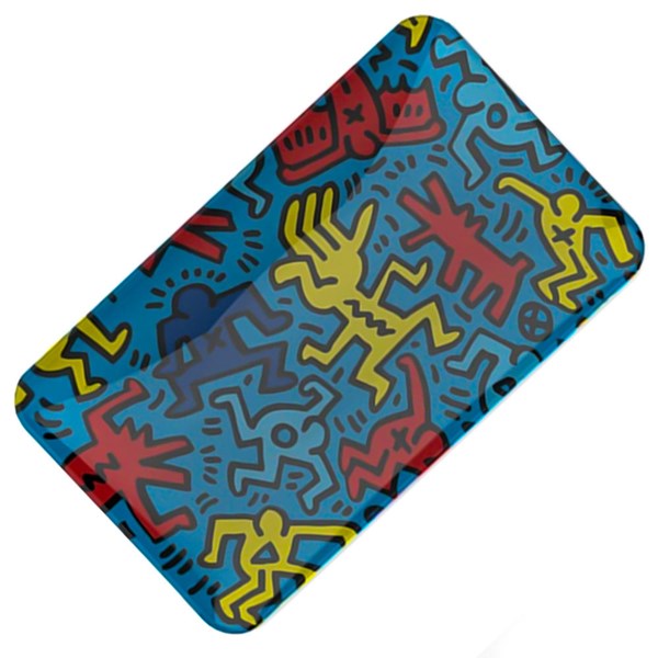 Keith Haring Glass Rolling Tray - Blue