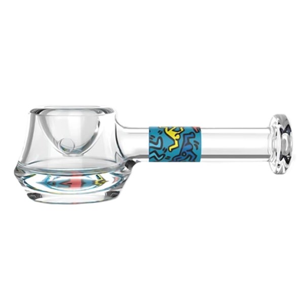 Keith Haring Glass Spoon Pipe - Blue