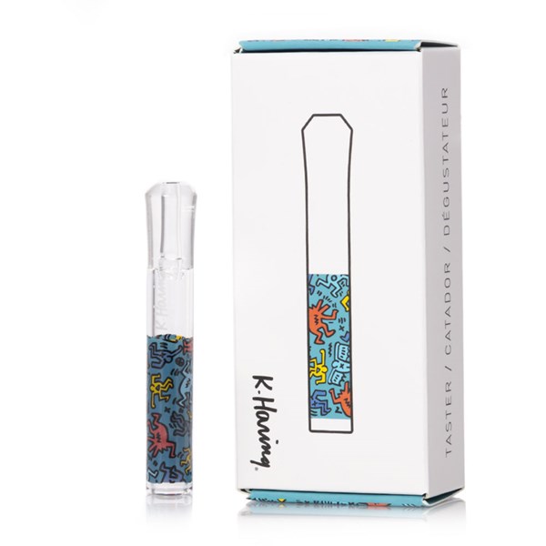 Keith Haring Glass Taster Pipe - Blue