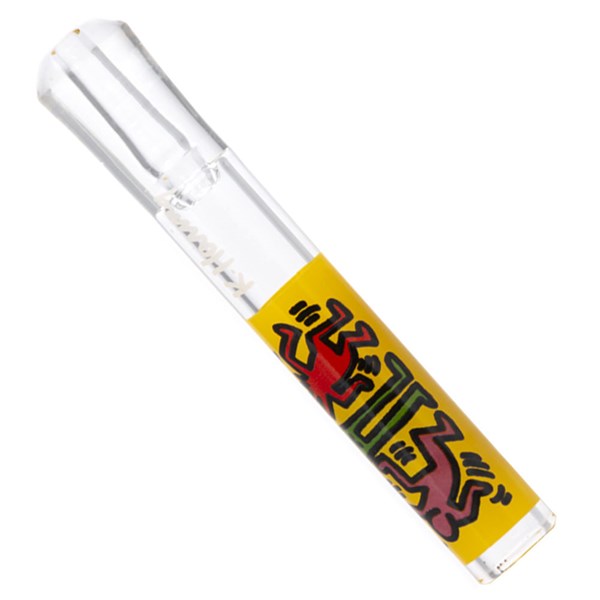 Keith Haring Glass Taster Pipe - Yellow