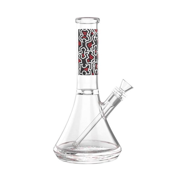 Keith Haring Glass Water Pipe - Multi Colour