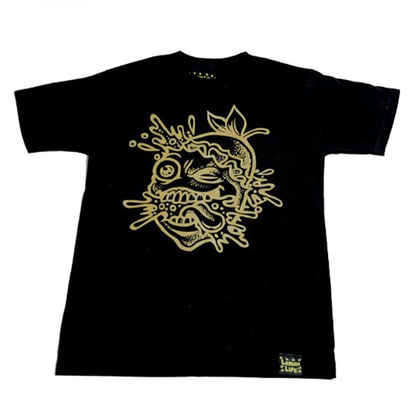 Lemon Life SC Clothing T-shirt - The Lemon Splat Outline, Black