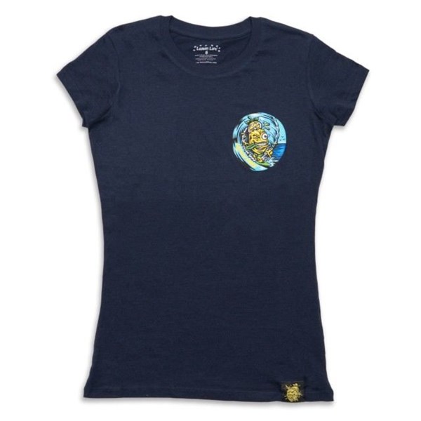 Lemon Life SC Clothing T-shirt - The Surfing Lemon Women's T-shirt, Navy