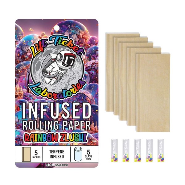 Lift Tickets Infused Rolling Papers - Rainbow Zlushi