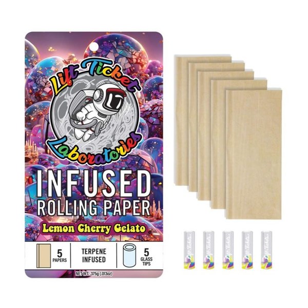 Lift Tickets Infused Rolling Papers - Lemon Cherry Gelato 