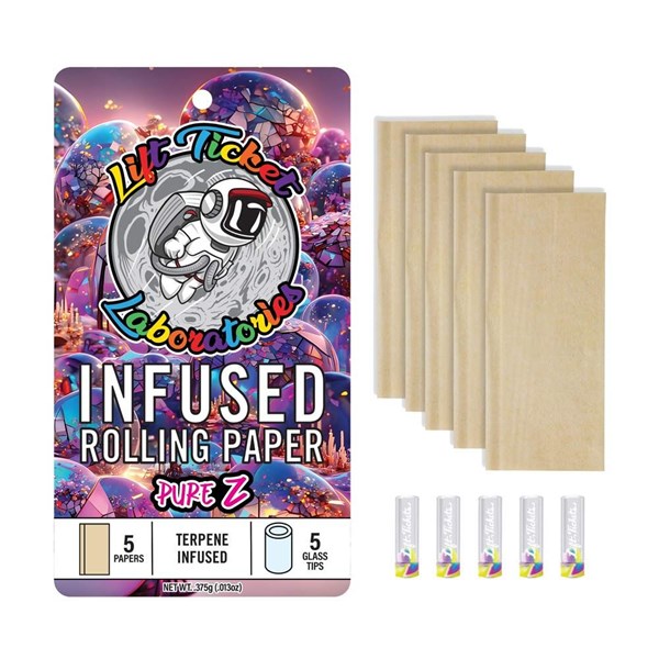 Lift Tickets Infused Rolling Papers - Pure Z