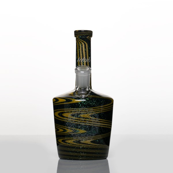 iDab Glass Dichro Medium Bottle Rig (14mm Female Joint) - Black Gold