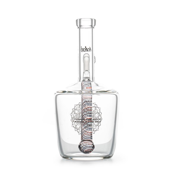iDab Glass Henny Bottle Dabbing Rig - Medium 3 Stripes