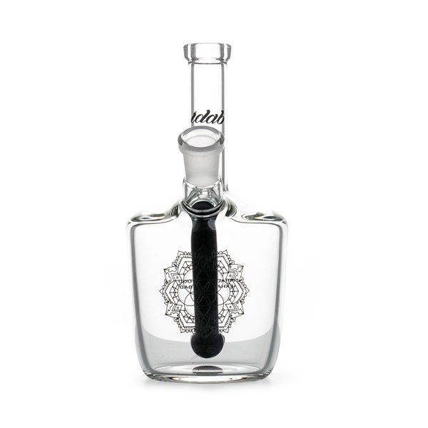 iDab Glass Henny Bottle Dabbing Rig - Medium Solid Black