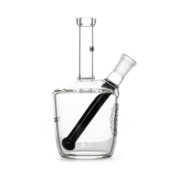 iDab Glass Henny Bottle Dabbing Rig - Medium Solid Black