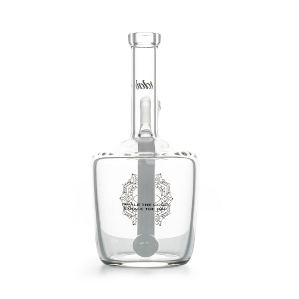 iDab Glass Henny Bottle Dabbing Rig - Medium Solid White