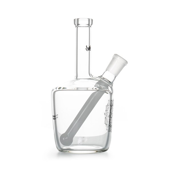 iDab Glass Henny Bottle Dabbing Rig - Medium Solid White