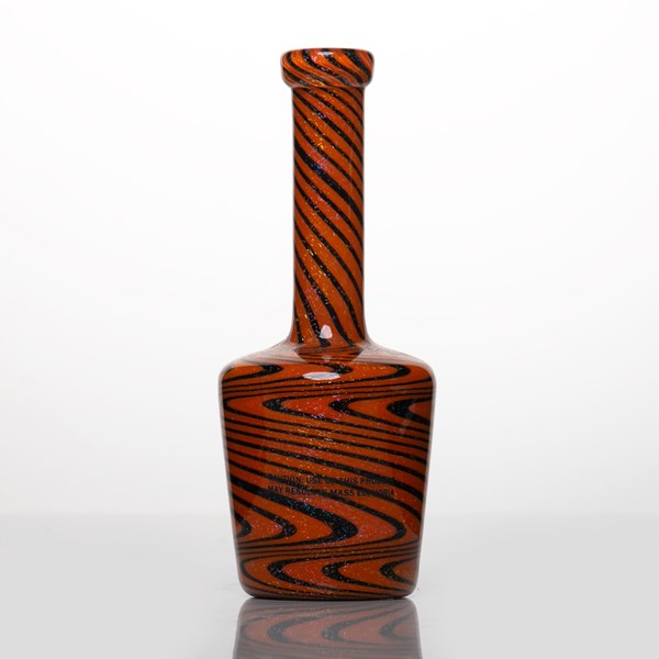 iDab Glass Dichro Small Bottle Rig (10mm Female Joint) - Dark Orange Black
