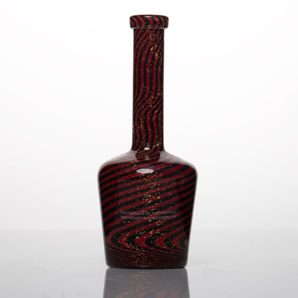 iDab Glass Dichro Small Bottle Rig (10mm Female Joint) - Dark Red Black