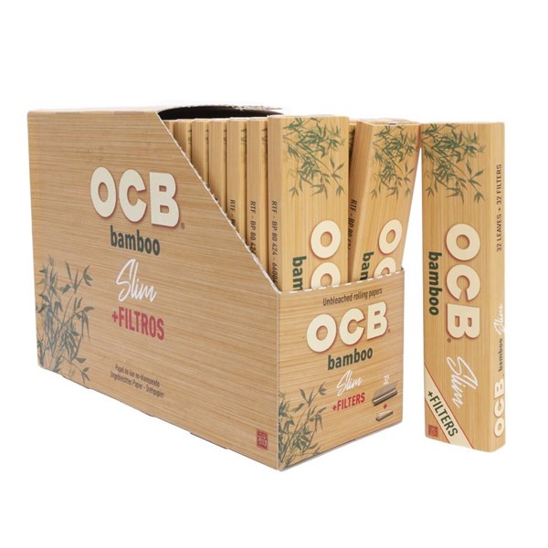 OCB Bamboo Range Connoisseur Rolling Papers & Tips - Kingsize Slim