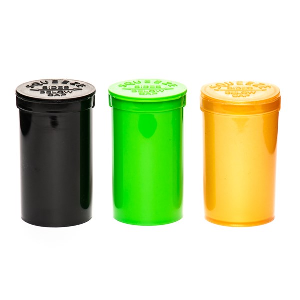 Pop Top Squeeze Containers Black