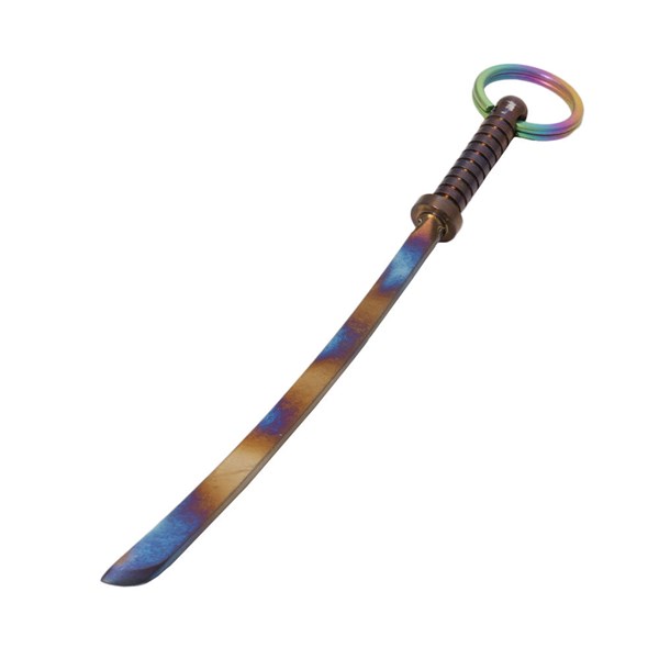 Pure Sativa Samurai Sword Titanium Dab Tool - Tiger Stripe
