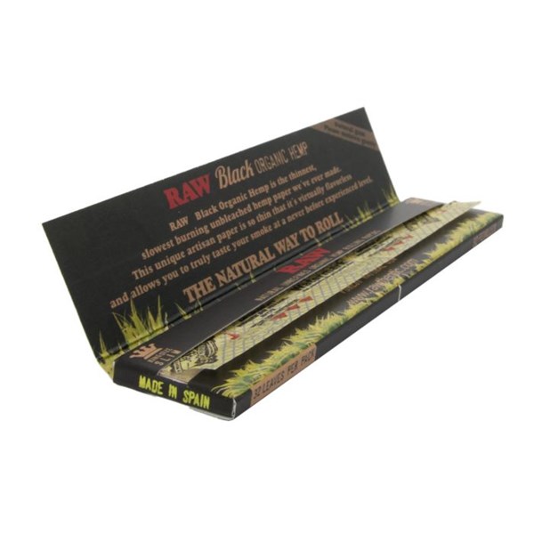 RAW Black Range - Organic Hemp King Size Slim Rolling Papers