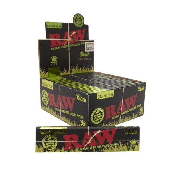 RAW Black Range - Organic Hemp King Size Slim Rolling Papers