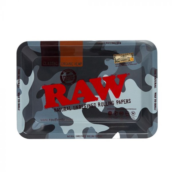 RAW Rolling Tray Metal - Grey Camo