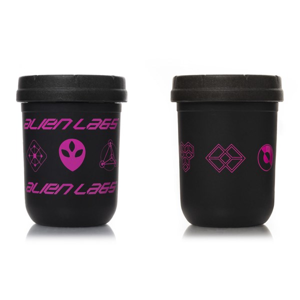 Re:Stash & Alien Labs Mason Stash Jar - Black & Pink
