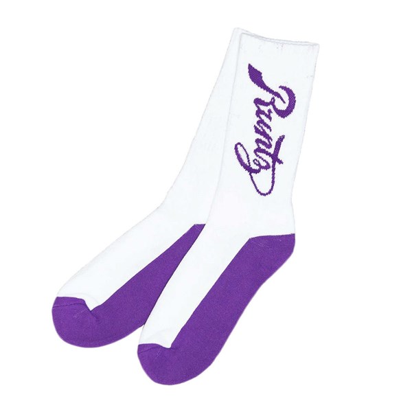 Runtz Crew Socks - White & Purple