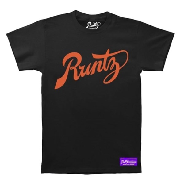 Runtz T-shirt - Runtz Script Black & Orange