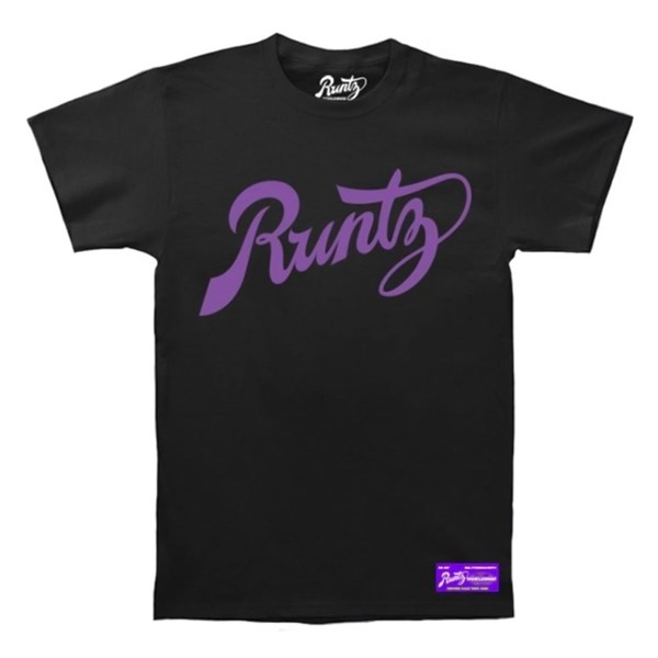 Runtz T-shirt - Runtz Script Black & Purple