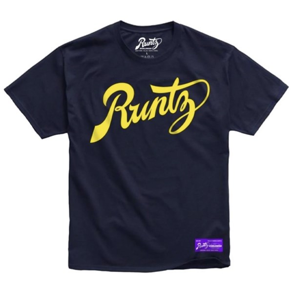 Runtz T-shirt - Runtz Script Navy & Yellow