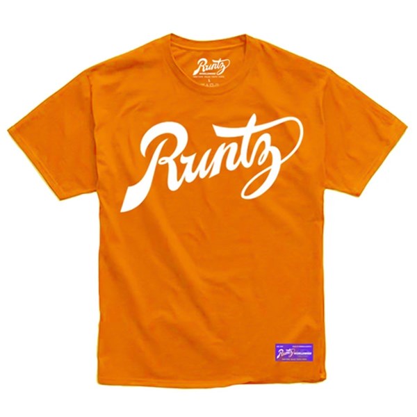 Runtz T-shirt - Runtz Script Orange & White