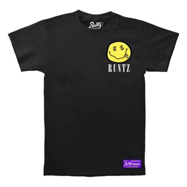Runtz T-shirt - Smiley Face Black