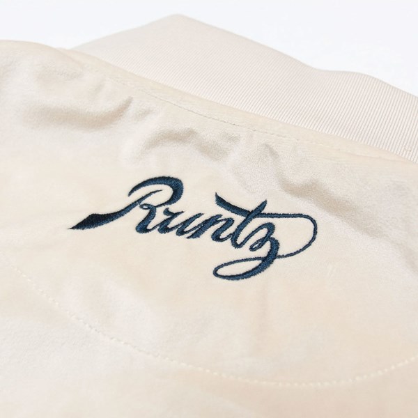 Runtz Worldwide Tricot Velour Tracksuit Jacket - Cream