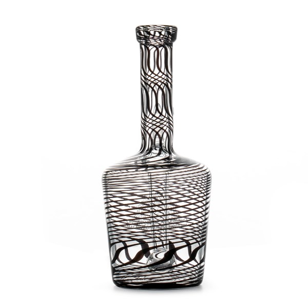 iDab Glass Henny Bottle Dabbing Rig - Small Black Stripes