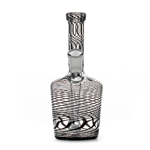 iDab Glass Henny Bottle Dabbing Rig - Small Black Stripes