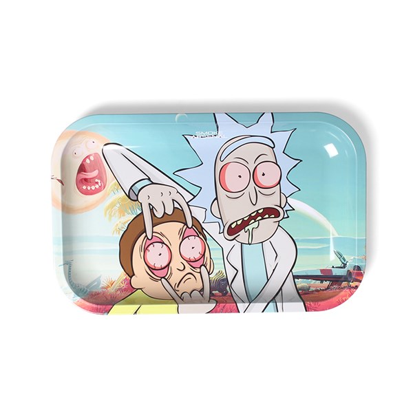 RICK AND MORTY LET'S GET SCHWIFTY Metal Rolling Tray Small By Smoke Arsenal 