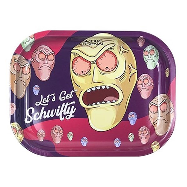 Smoke Arsenal Rick & Morty Rolling Tray - Let's Get Schwifty