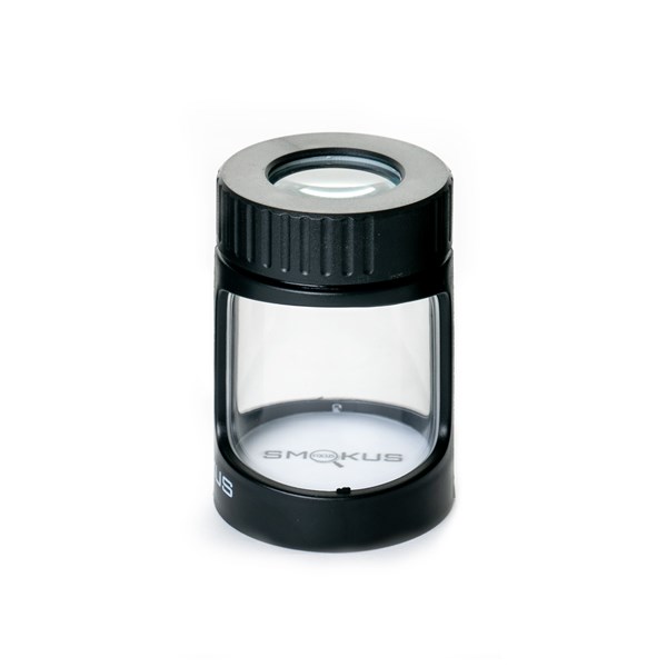 Smokus Focus The Stash Magnifying LED Storage Jar Container - Black