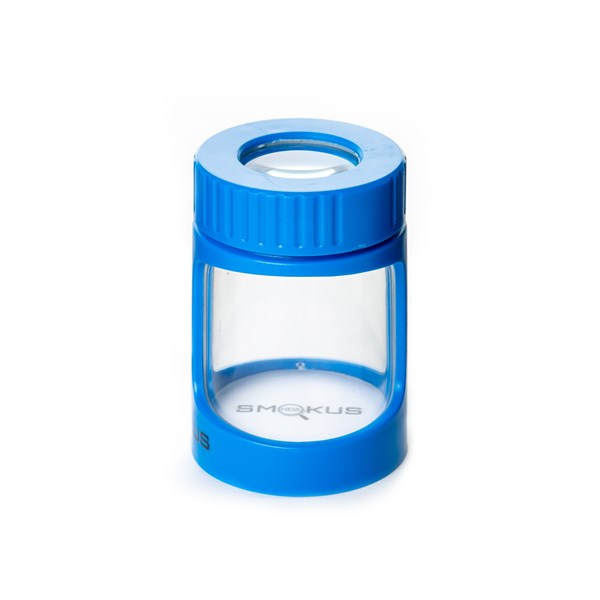Smokus Focus The Stash Magnifying LED Storage Jar Container - Blue