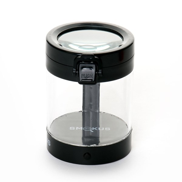 Smokus Focus The Middleman Magnifying LED Storage Jar Container - OG Black