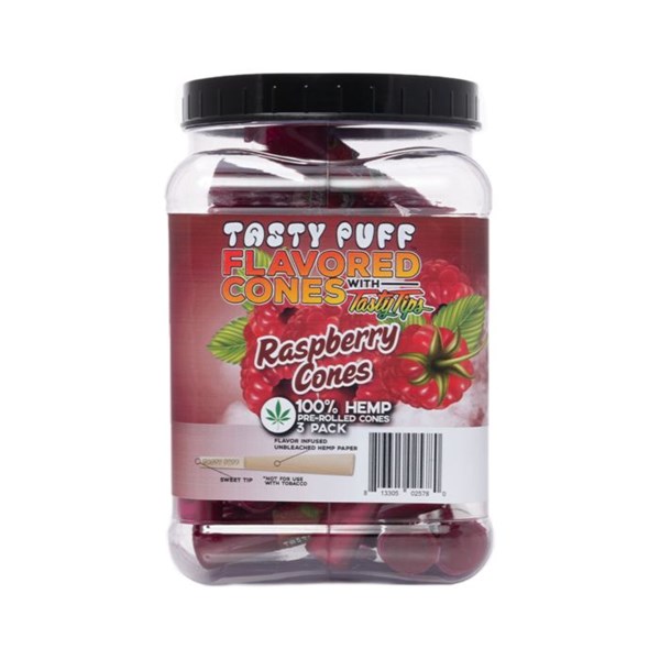 Tasty Puff Hemp Pre-rolled Cones - Raspberry