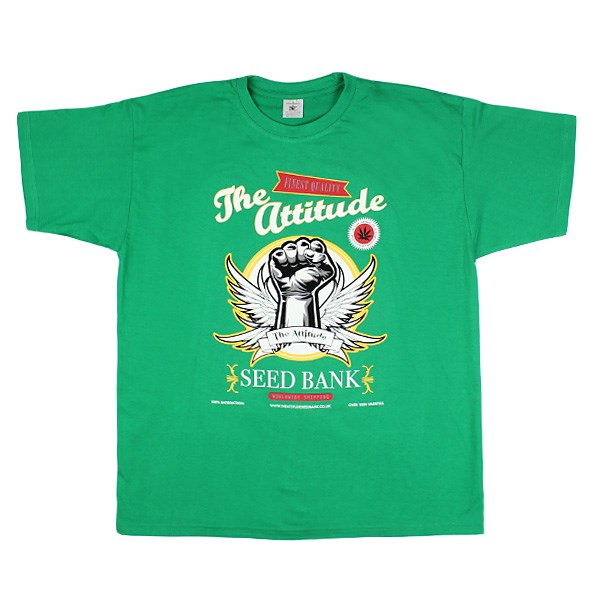 The Attitude Seedbank T-Shirt - Cannabis Cup 2010 - Green
