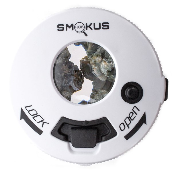 Smokus Focus Jet Pack Magnifying Glass Illuminated Storage Jar Container - White