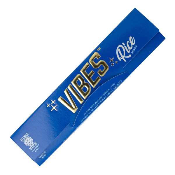 Vibes Rolling Papers with Tips - King Size Rice