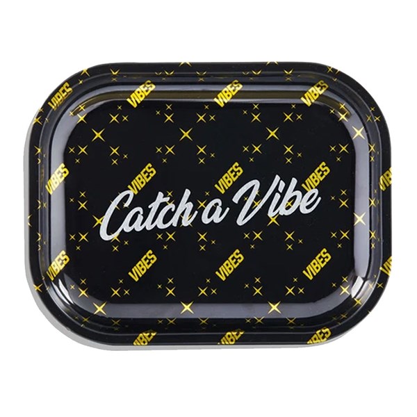 Vibes Metal Rolling Tray - Catch a Vibe