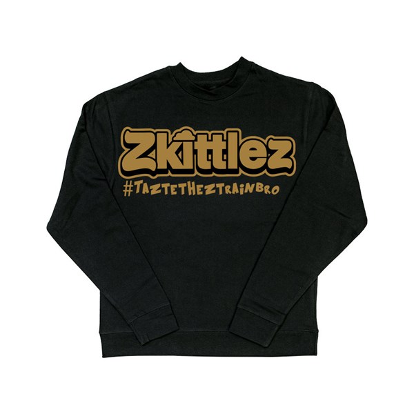Zkittlez Official Zkittlez Taste The Z Train Crewneck Sweater, Gold