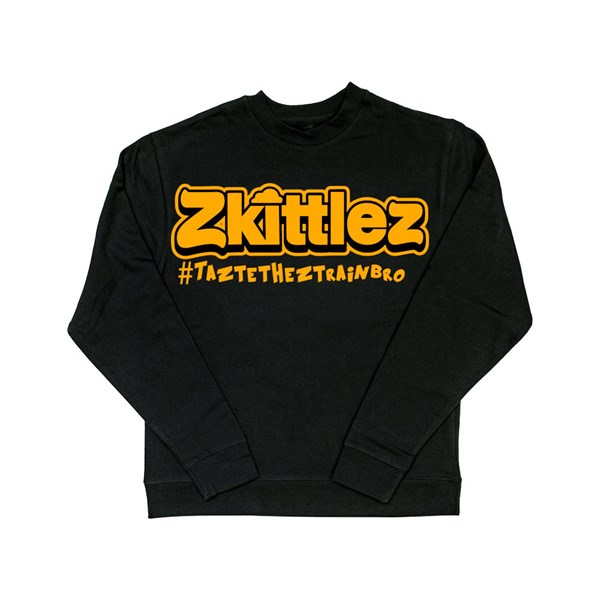 Zkittlez Official Zkittlez Taste The Z Train Crewneck Sweater, Orange