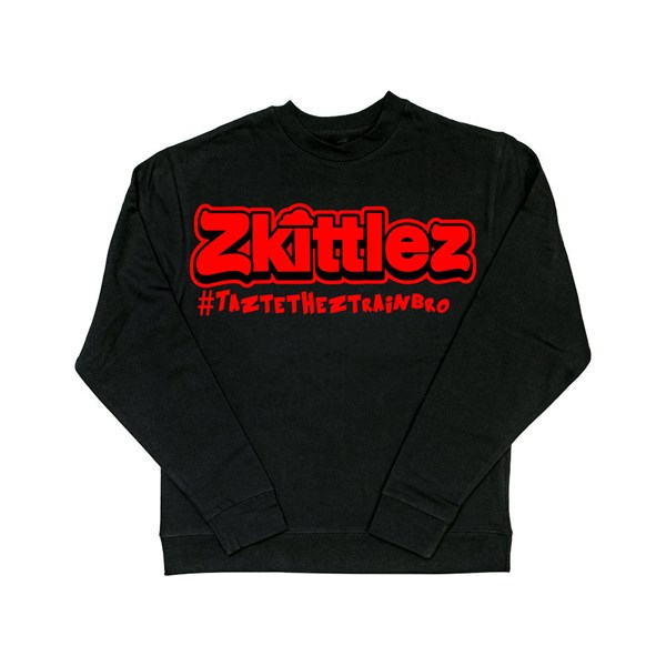 Zkittlez Official Zkittlez Taste The Z Train Crewneck Sweater, Red